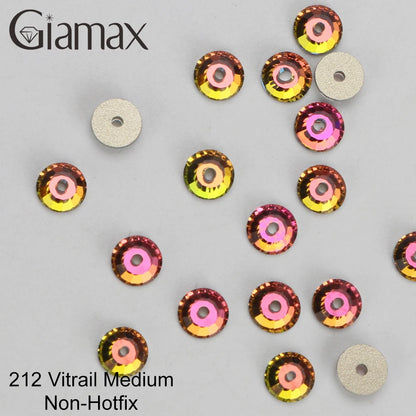 Giamax Purple Velvet Topaz Crystal Rhinestones - Flatback AB Sewing Stones for Garments, Clothes & Bags