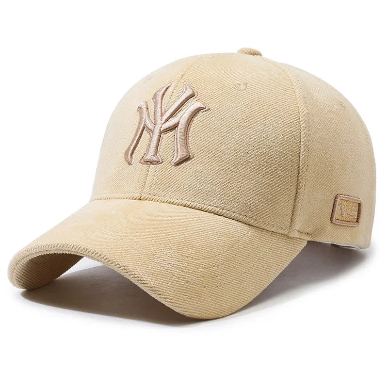 Embroidered Letter Baseball Cap - Adjustable Unisex Casual Duck Bill Sun Hat for Men & Women