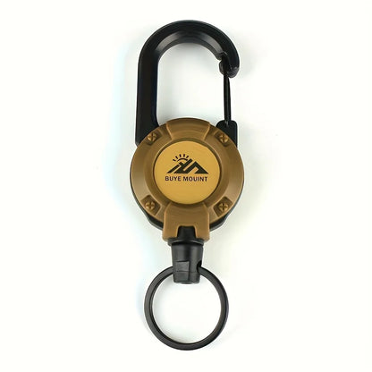 Outdoor Tactical Camping Buckle – Telescopic Steel Wire Keychain Multi-Tool