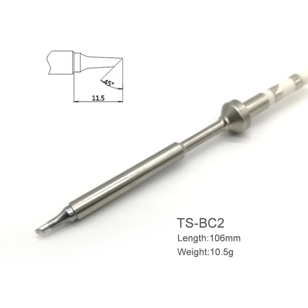 TS100/TS101 Soldering Iron Tips - Pine64 Pinecil Replacement Tips TS Series BC2 C4 Compatible Models