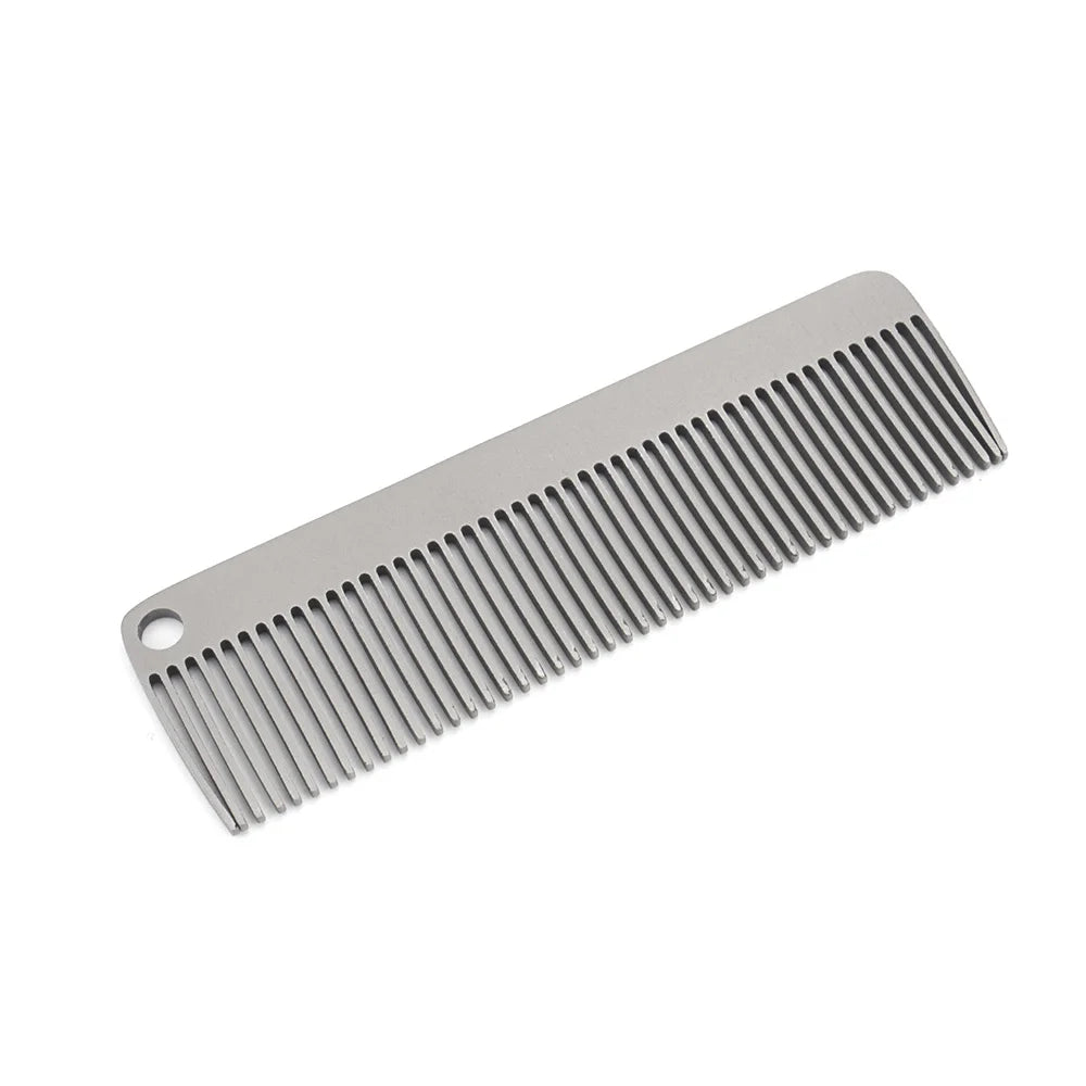 Small Titanium Alloy Portable Comb – Outdoor Camping Keychain Tool & Accessories