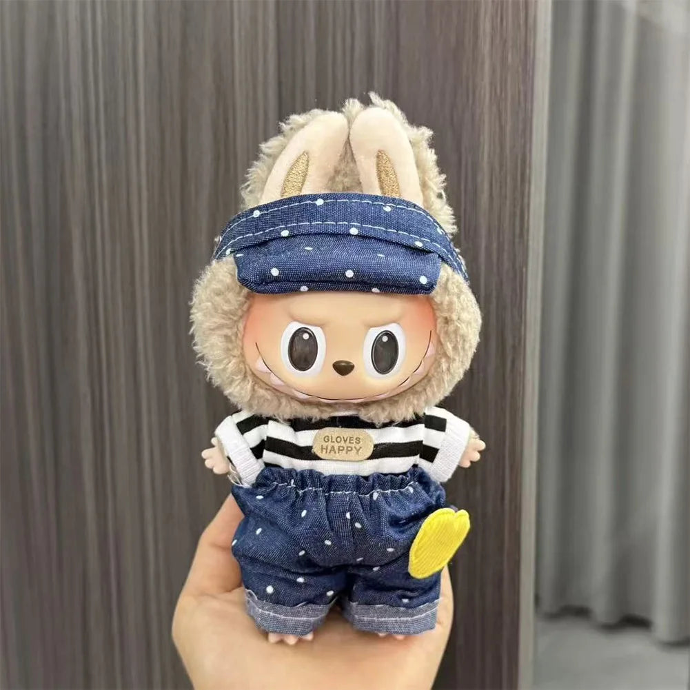 Mini Plush Doll Clothes Set – Kpop EXO Labubu V1 V2 Idol Doll Pit Strip Climbing Suit & Accessories, Clothing Gift