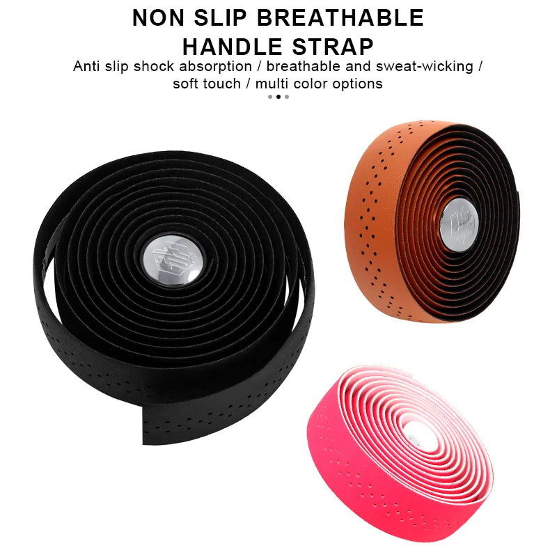 RIDERACE Bicycle Handlebar Tape – Anti-Slip PU EVA Breathable Damping Straps for Road Bike Anti-Vibration Grip