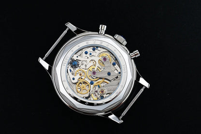 40mm 1963 Pilot Aviation Mechanical Chronograph — Original Seagull ST1901 Movement Men's Sapphire Vintage Watch