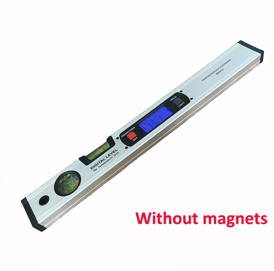 Digital Protractor Angle Finder | 360° Electronic Inclinometer with Optional Magnets | Level & Slope Testing Ruler - 400mm Length