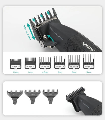 VGR V-640 Hair Trimmer – Professional Electric Hair Clipper, 9000 RPM Metal Trimmer for Men, Barber Hair Cutting Machine