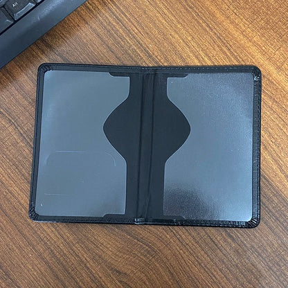 Galactic Empire Passport Cover | Black PU Leather Travel Wallet & Document Organizer with New Logo