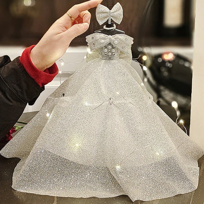 1/6 Mini Bride Doll Wedding Gown Set – Display Mannequin with Stand for Doll Clothes