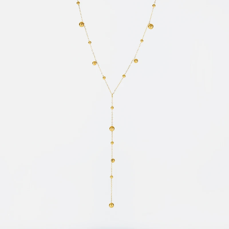 GANEMLY 316L Stainless Steel Water Drop Pendant Necklace – Trendy 18K Gold Plated Women’s Jewelry Gift