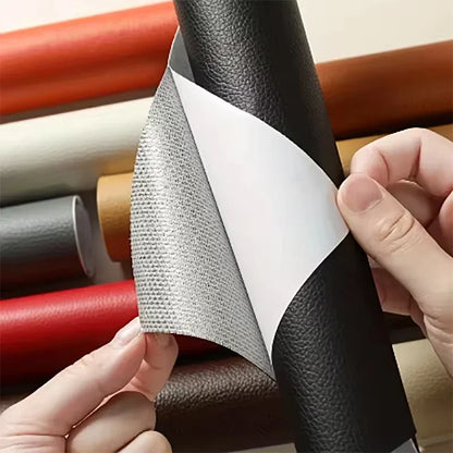 Large PU Leather Repair Patch Roll - Self-Adhesive Faux Leather Repair Tape for Sofa, Car & EV Seats