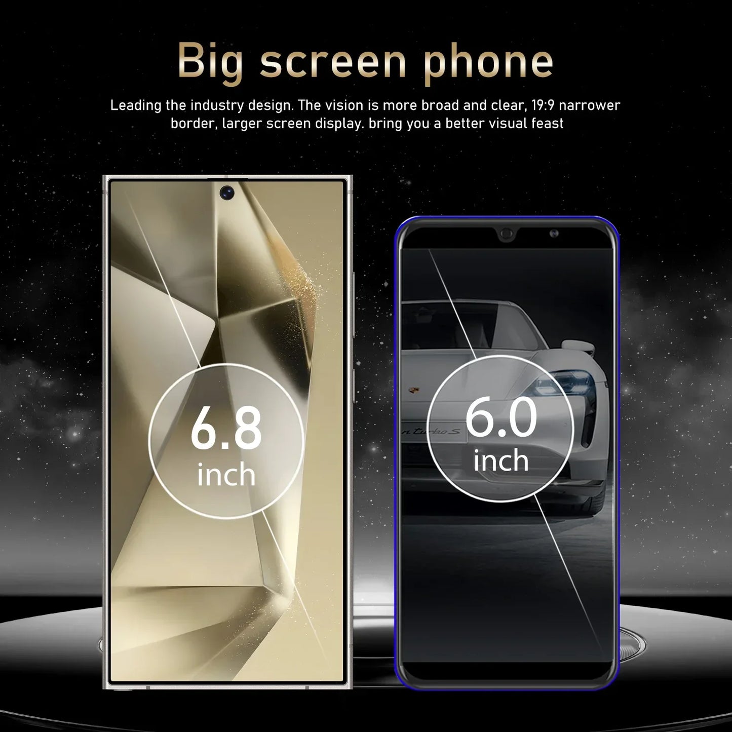 FUFFI-S25 Pro Android Smartphone – 6.8” Display, 12GB RAM, 512GB ROM, Dual SIM, 24+48MP Cameras, 6000mAh Battery