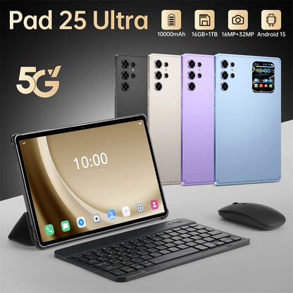 2026 Pad 25 Pro 10.1" Android Tablet – 22GB+2TB, 4G/5G Dual SIM, 10000mAh Kids & Global Version