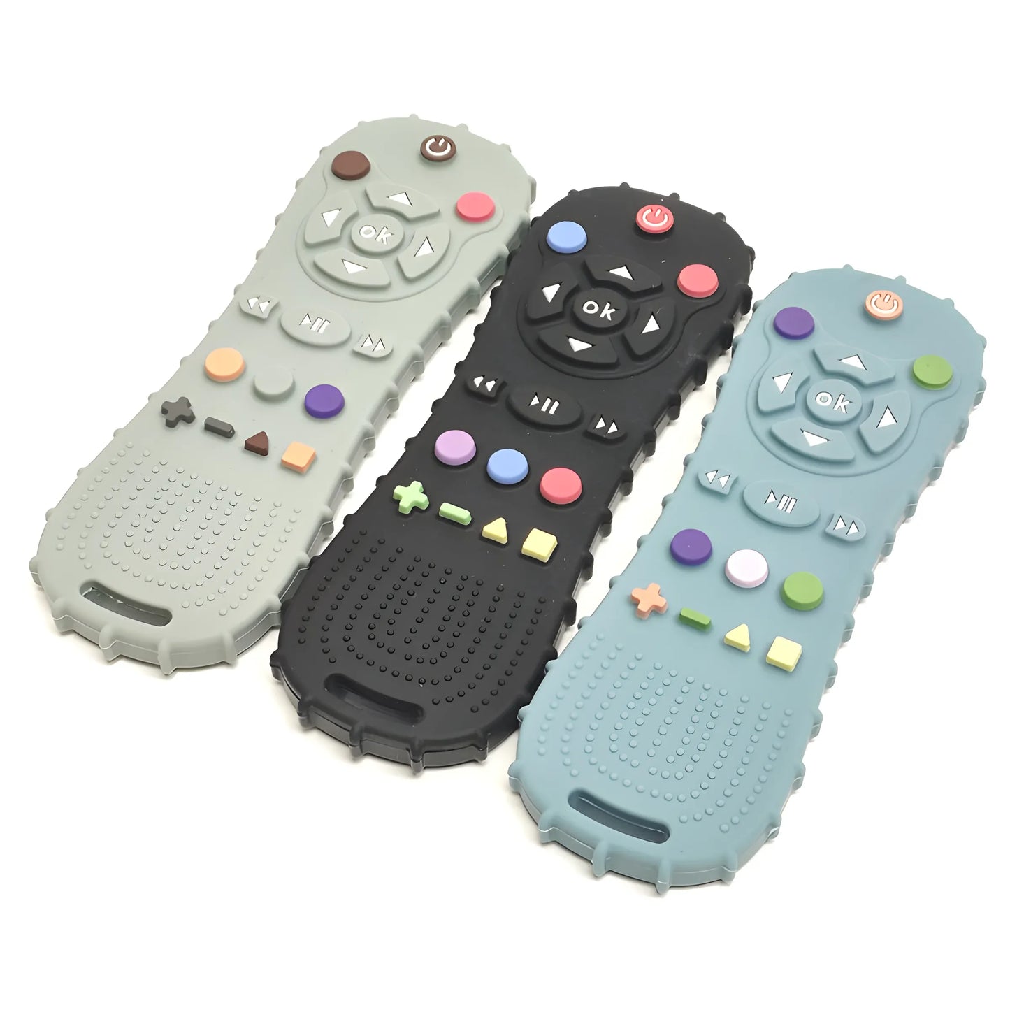 Baby Remote Control Teether Set – Silicone Teething Toy & Anti-Bite Bracelet (1–3PCS) | Safe Pacifier, Soothing Chew Toys for Infants