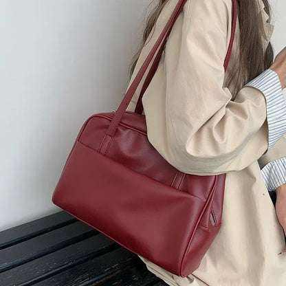 Style Large Capacity Women’s Shoulder Bag – Versatile Vintage Underarm Tote, Autumn 2025 New Arrival