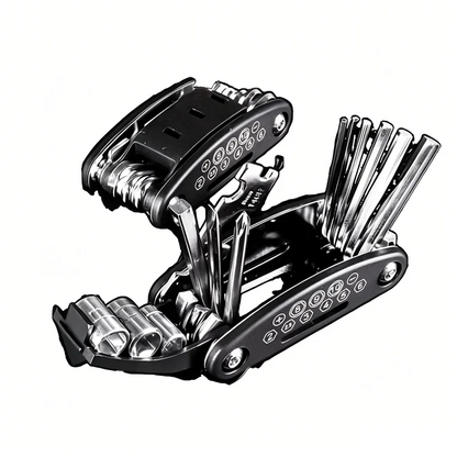 16-in-1 Socket Wrench Set - Non-Slip Rotating Head Stainless Steel Tool for Home & Auto Repairs