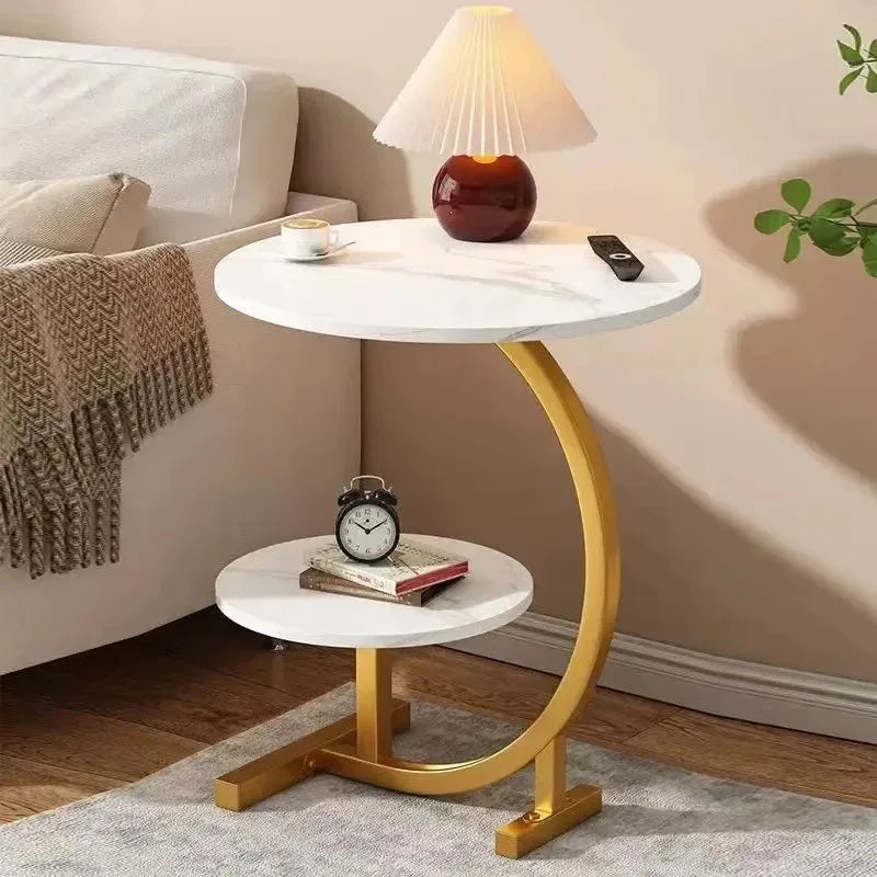 Modern Small Side Table - Compact Bedside Nightstand & Coffee Table for Bedroom, Living Room, Sofa & Balcony