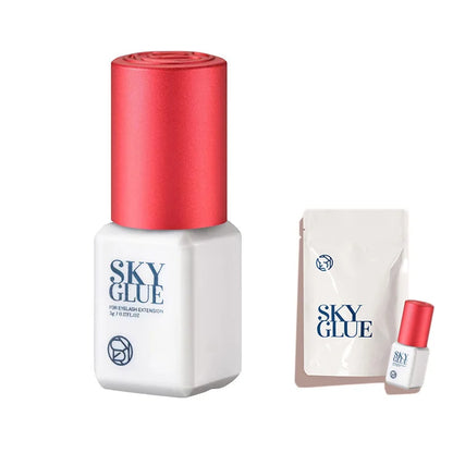 Sky Glue Eyelash Extension Adhesive 5ml – Fast-Drying 0.5s False Lash Glue with Makeup Bag