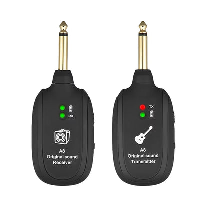 Miwayer A8 Wireless Guitar System - Rechargeable Transmitter and Receiver for Electric Guitar and Bass