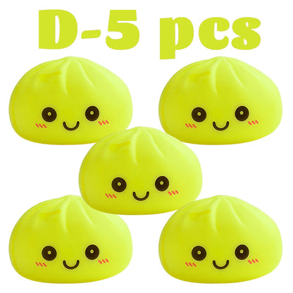2027 Kawaii Dumpling Night Light - Cute Glowing Dumpling Steamer Desktop Ornament and Gift Decor