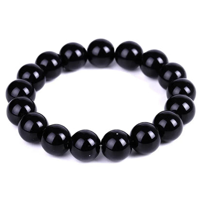 Black Obsidian Natural Stone Bracelet | Fat Relief, Blood Circulation & Anti-Anxiety Jewelry for Men & Women