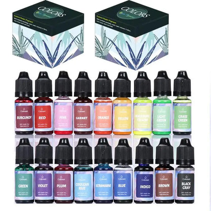 Candle Dyes Kit – Liquid Colorant Pigment Set for DIY Candle Making, Aromatherapy Soap, Soy Wax Dye & Mold Coloring Supplies
