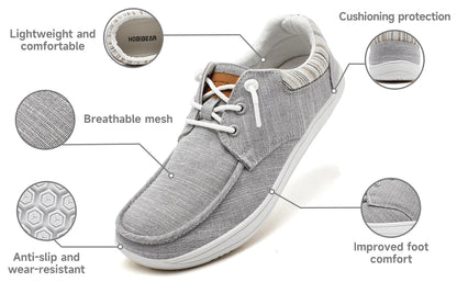 HOBIBEAR Men’s Barefoot Loafers – Lightweight Wide Toe Casual Sneakers for Women, Non-Slip Comfortable Boat Shoes   1/2