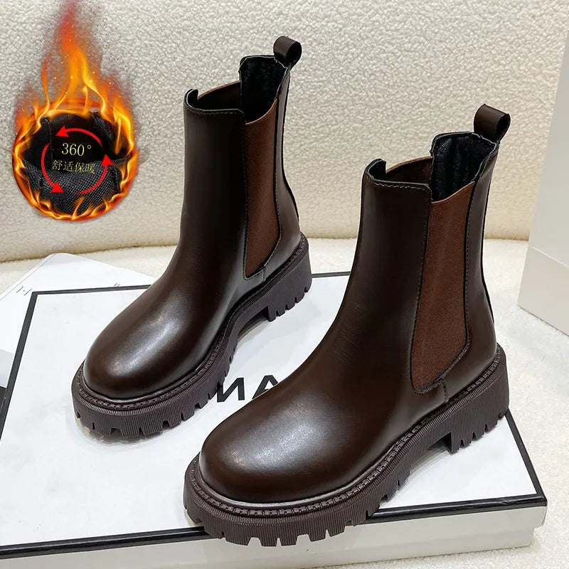2024 Chelsea Boots – New Thick-Soled Women's Short Boots, Fashionable Autumn & Winter Shoes