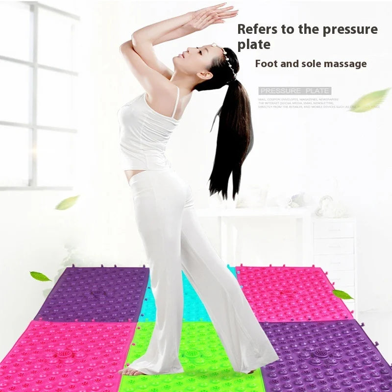 Reflexology Foot Massage Spike Mat — Yoga Cushion Pad for Anti-Stress, Blood Circulation & Toe Pressure Therapy