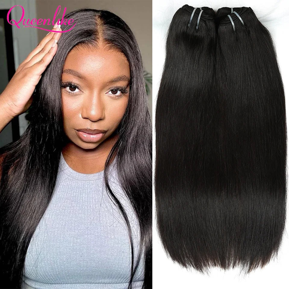 15A Double Drawn Vietnamese Raw Straight Human Hair Bundles – 20-26 Inch Top Quality Hair Extensions