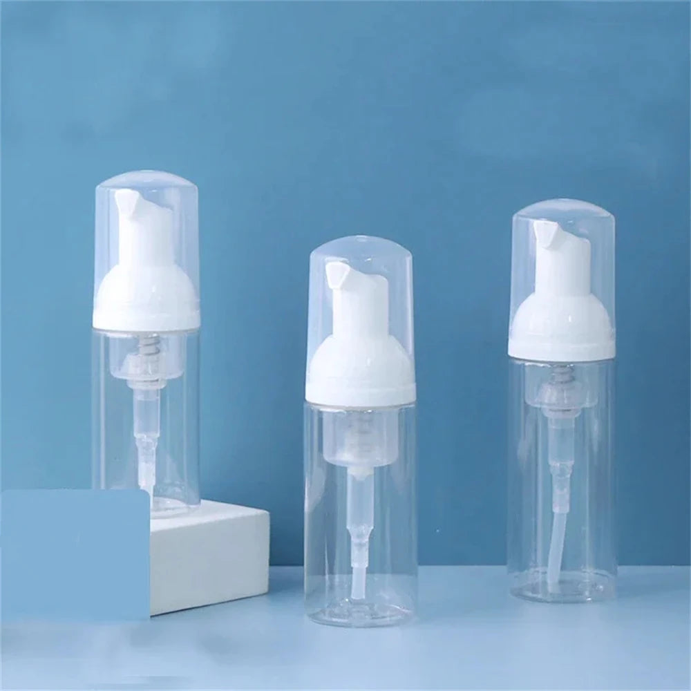 12pcs Portable Foaming Pump Bottles – 30/60ML Refillable Clear Dispenser for Lotion, Shampoo & Soap