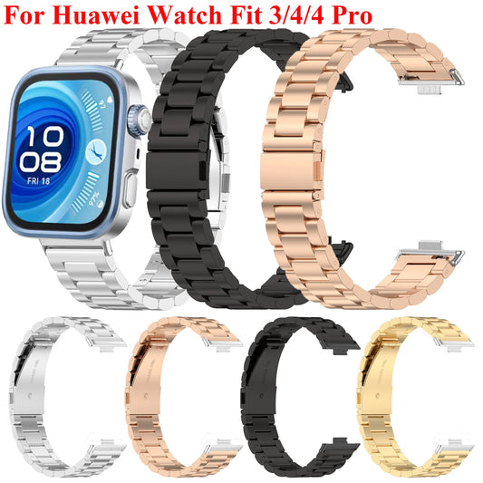 Stainless Steel Strap for Huawei Watch – Metal Bracelet Band for Fit3, Fit4 & Fit4 Pro, Unisex Replacement