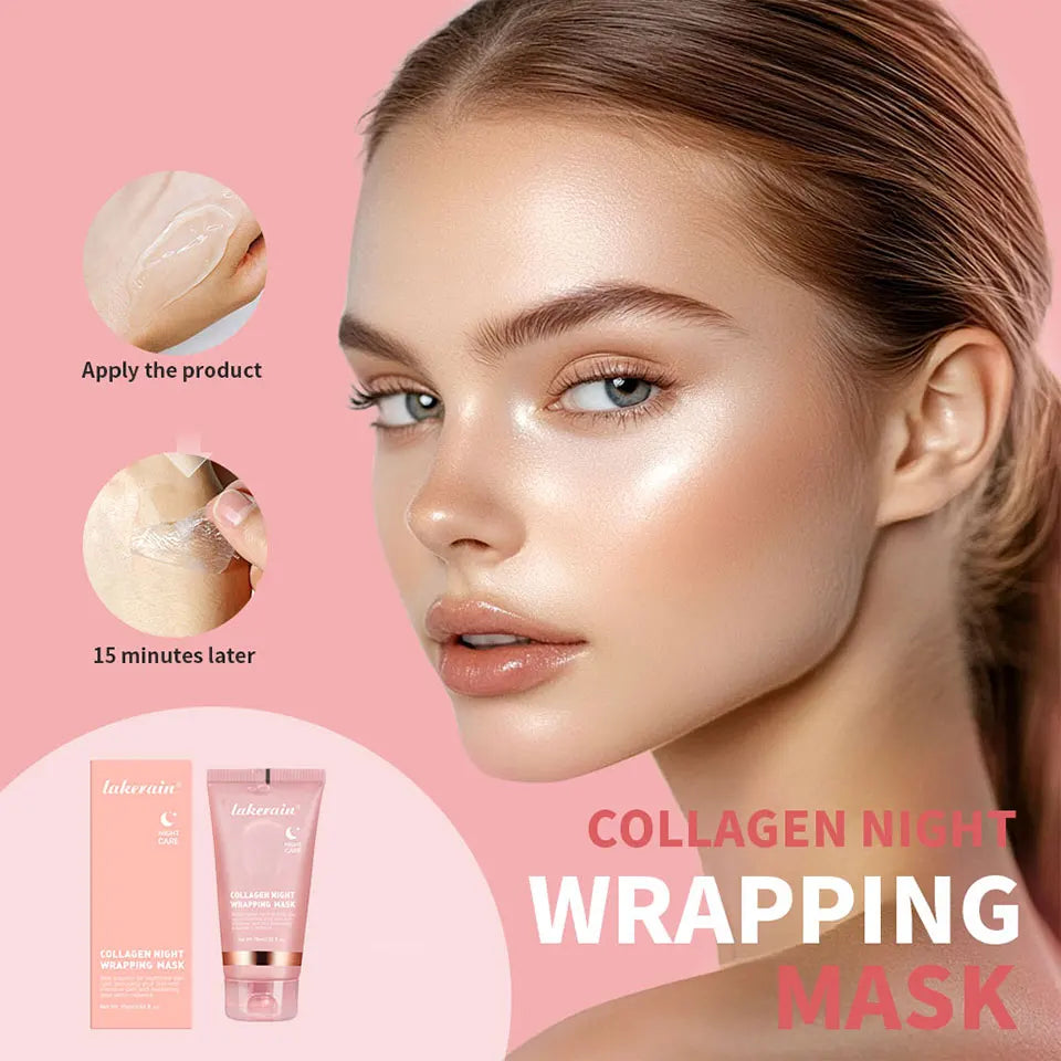 Night Collagen Wrapping Mask – Moisturizing, Brightening & Rejuvenating Korean Face Mask for Glowy Skin & Elasticity