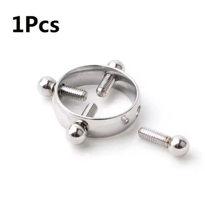 Adjustable Stainless Steel Nipple Clips - Clip-On Fake Nipple Piercing Jewelry for Women in Multiple Colors