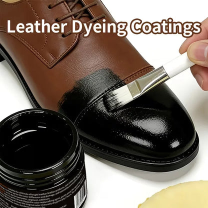 Brown Leather Recoloring Balm 30g - Leather Dye for Shoes, Furniture, Bags, and Accessories