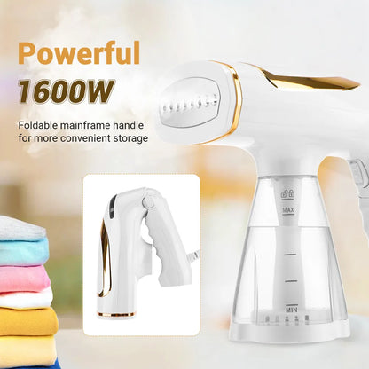 Portable Handheld Foldable Steam Iron - Travel Garment Steamer & Ironing Machine