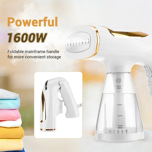 Portable Handheld Foldable Steam Iron - Travel Garment Steamer & Ironing Machine