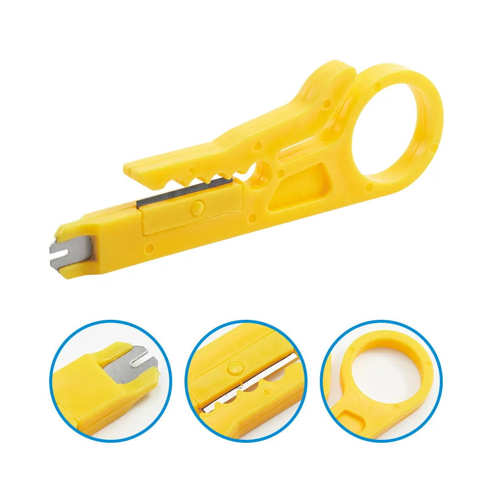 Multi-Functional Wire Stripper Knife Crimper Pliers: Crimping Tool with Cable Stripping Wire Cutter - Handy Multi-Tool for Cutting Lines