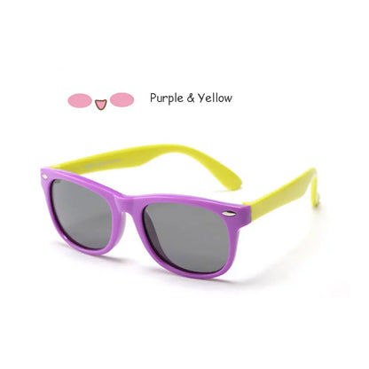 Kids Polarized Sunglasses – Classic Designer UV Protection Eyewear with TAC Lenses & TR90 Flexible Safety Frame for Boys & Girls