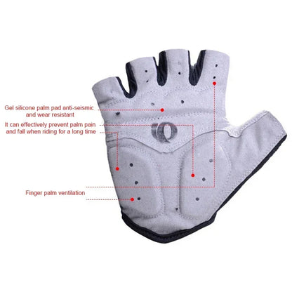 Half Finger Gel Cycling Gloves – Anti-Slip, Anti-Sweat Road Bike Gloves for Men, MTB Cycling Equipment