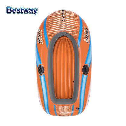 Bestway 61136/61140/61142/61146 Heavy-Duty Inflatable Kayak – 1-3 Person PVC Rafting Boat for Adventure & Thrilling Rides