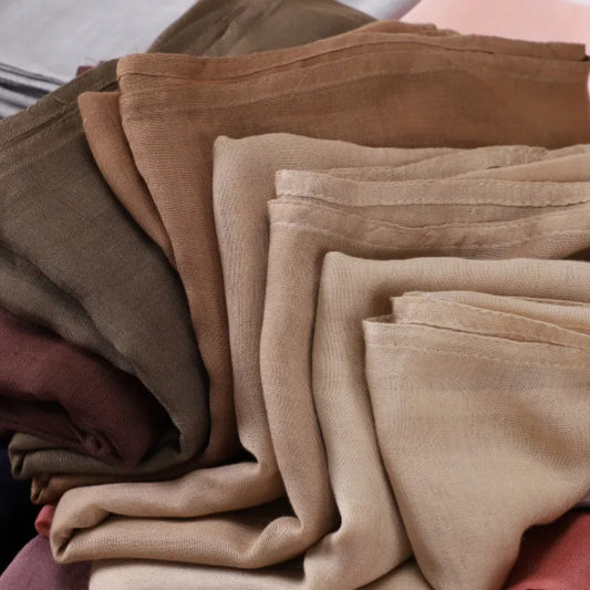 Premium Quality 180x95cm Cotton Rayon Hijab Scarf: Solid Color for Women - Stylish Musulman Headband & Islamic Turban - Big Size Wraps and Shawls