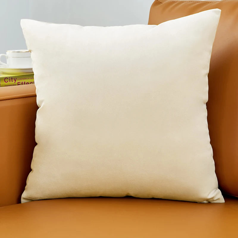 Velvet Pillow Cover 40x40 cm – Decorative Cushion Case for Living Room Sofa, Home Decor in Yellow, Green & Blue