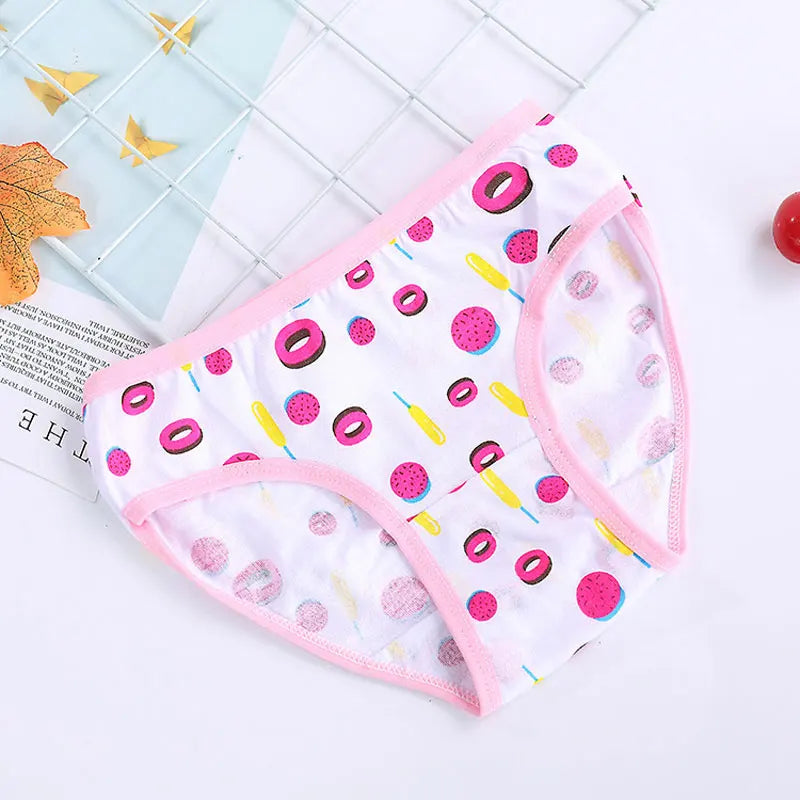 1/3/6/12 Pcs Girls Cotton Panties Set - Cute Print Kids Briefs Soft Breathable Children Underwear Shorts