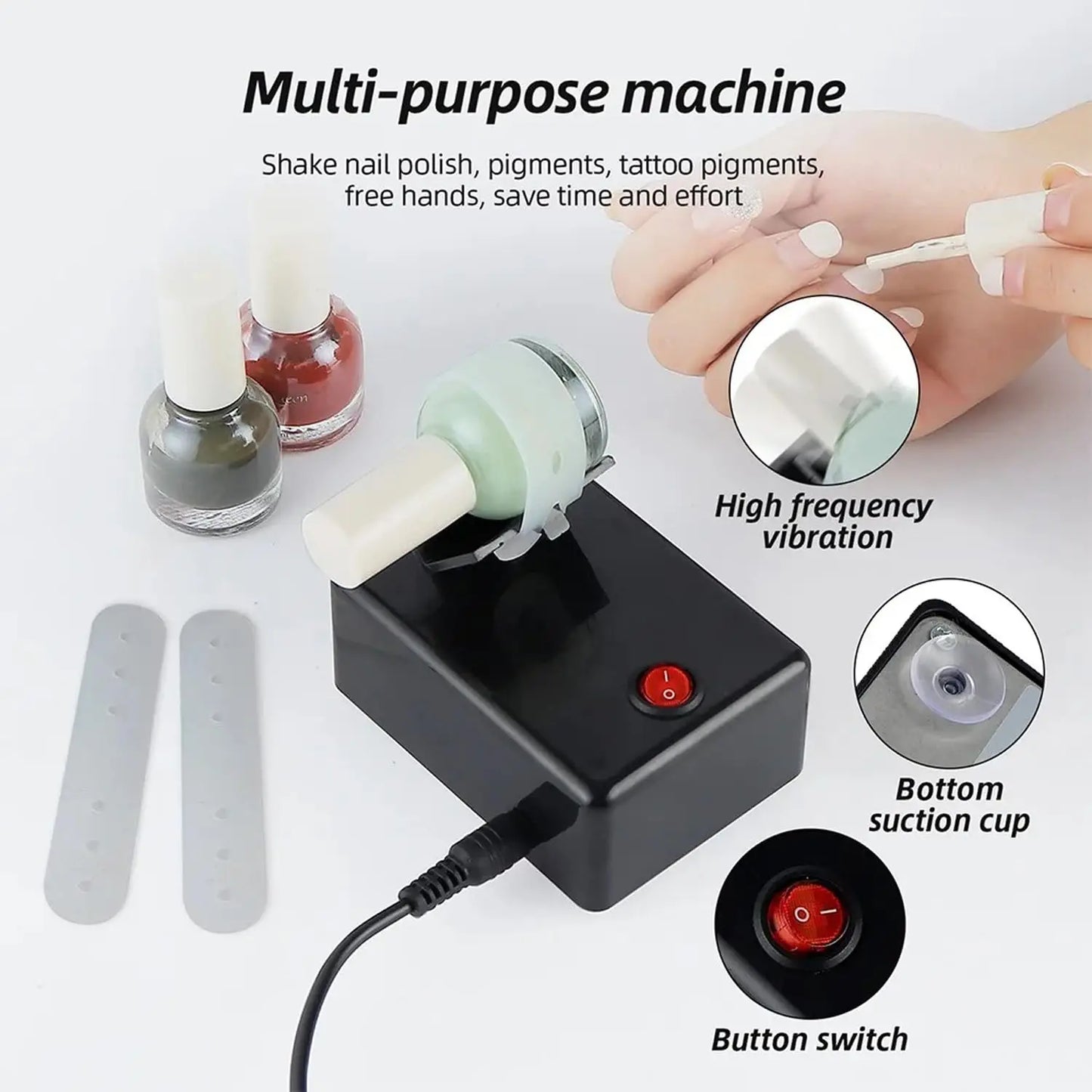 JOYSTAR Model Paint & Nail Lacquer Shaker Machine – Even Mixing Tool for Nail Art, Tattoo Ink & Hobby Paints