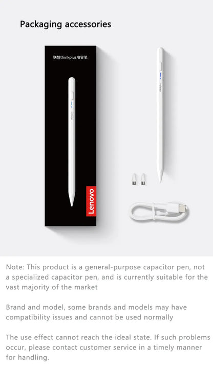 Lenovo Thinkplus BP16 Universal Stylus Pen – Touch Screen Pen for iOS, Android, Windows Tablets & Phones
