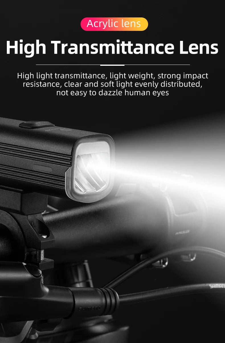 OFFBONDAGE 1000 Lumen Bicycle Light - USB Charging Bike Headlight & Power Bank | MTB & Road Highlight Flashlight for Handlebar