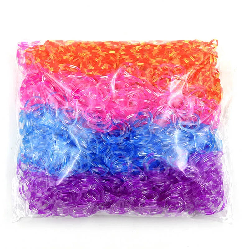 NICE! 600pcs Rainbow Loom Rubber Bands – DIY Bracelet Making Kit for Kids, Hair Ties, Xmas Gift 2021