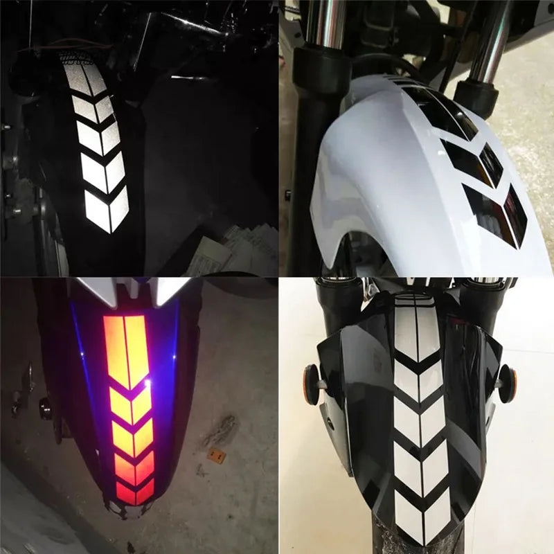 Motorcycle Arrow Stripe Stickers | Universal Waterproof & Oilproof Fender Paste | Reflective Motorbike Tape Decal | Moto Accessories