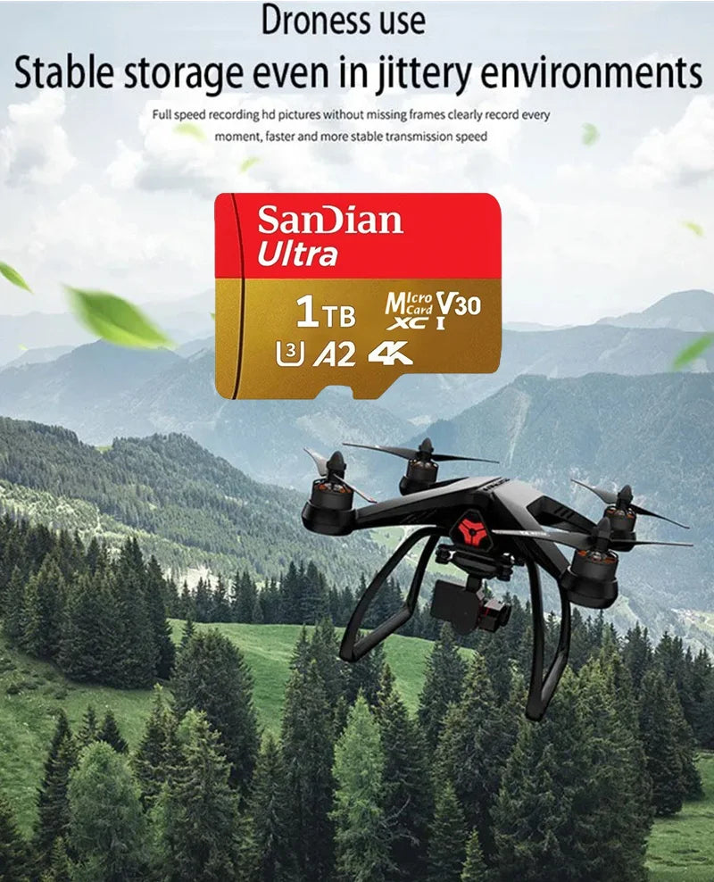 SanDian High-Speed SD & Micro SD Card – 256GB, 512GB, 1TB, 2TB Memory for Phone, Drone & Devices