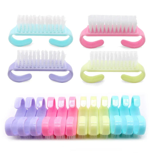 10/20/50/100pcs Nail Cleaning Brush Set - Handle Grip Fingernail Scrubber Tools for Men & Women Manicure Care